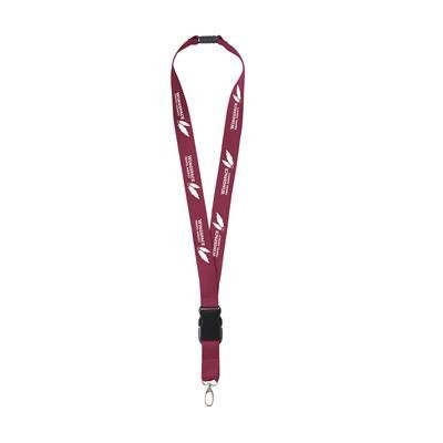 Branded Promotional 24MM LANYARD in Burgundy Lanyard From Concept Incentives.