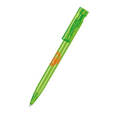 Branded Promotional SENATOR LIBERTY CLEAR TRANSPARENT PLASTIC BALL PEN in Pale Green Pen From Concept Incentives.