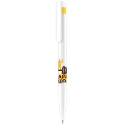 Branded Promotional SENATOR LIBERTY BASIC in Honey Yellow Pen From Concept Incentives.