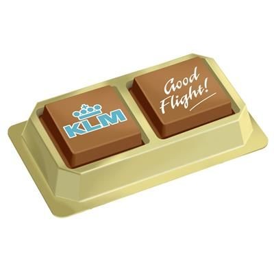 Branded Promotional 2X15G PRALINE CHOCOLATE Chocolate From Concept Incentives.