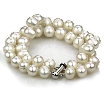 Branded Promotional 9MM DOUBLE STRAND FRESHWATER PEARL BRACELET with 925 Silver Clasp Jewellery From Concept Incentives.