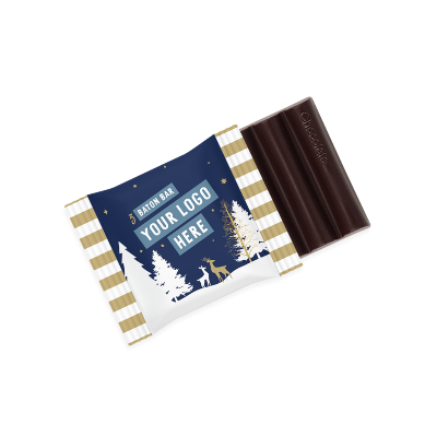 Branded Promotional 3 VEGAN DARK CHOCOLATE BATON BAR from Concept Incentives