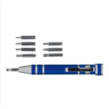 Branded Promotional TOOLPEN BITPEN in Blue Screwdriver From Concept Incentives.