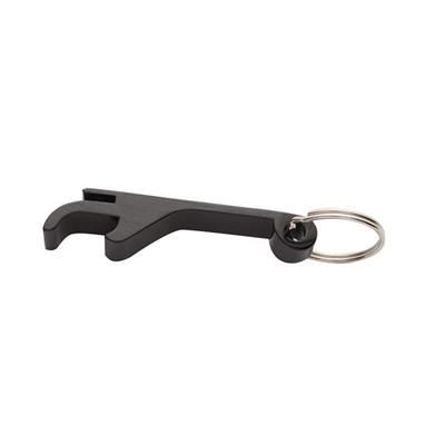 Branded Promotional TALON METAL BOTTLE OPENER in Black Bottle Opener From Concept Incentives.