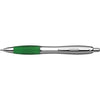 Branded Promotional CARDIFF BALL PEN in Silver & Green Pen From Concept Incentives.