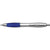 Branded Promotional CARDIFF BALL PEN in Silver & Blue Pen From Concept Incentives.