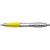 Branded Promotional CARDIFF BALL PEN in Silver & Yellow Pen From Concept Incentives.