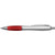 Branded Promotional CARDIFF BALL PEN in Silver & Red Pen From Concept Incentives.