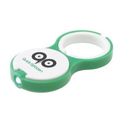 Branded Promotional KEYRING in Green Torch From Concept Incentives.