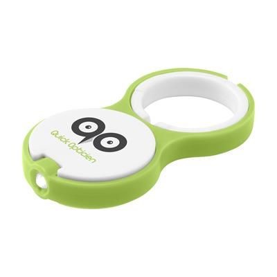 Branded Promotional KEYRING in Lime Torch From Concept Incentives.