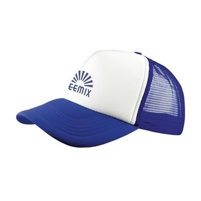 Branded Promotional TRUCKER CAP in Cobalt Blue Baseball Cap From Concept Incentives.