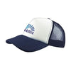 Branded Promotional TRUCKER CAP in Navy Baseball Cap From Concept Incentives.