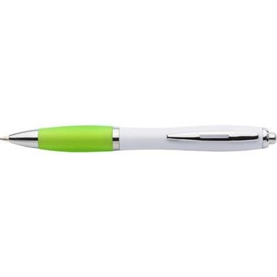 Branded Promotional CARDIFF BALL PEN in Lime Pen From Concept Incentives.