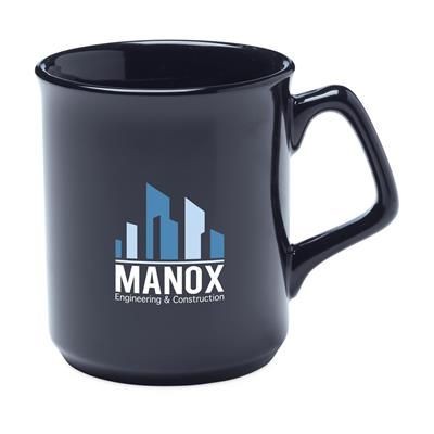 Branded Promotional HIGH QUALITY PORCELAIN MUG in Blue Mug From Concept Incentives.