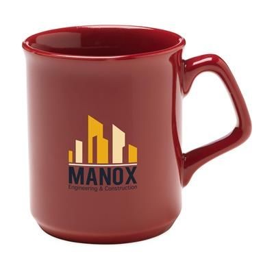 Branded Promotional HIGH QUALITY PORCELAIN MUG in Red Mug From Concept Incentives.