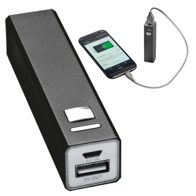 Branded Promotional PORT HOPE METAL POWER BANK Charger From Concept Incentives.