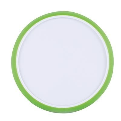 Branded Promotional NON-SLIP COASTER in White-green Coaster From Concept Incentives.