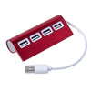 Branded Promotional 4 PORTS USB ALUMINIUM METAL ALLOY HUB in Blue Hub Port From Concept Incentives.