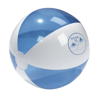 Branded Promotional BEACHBALL 30 CM in Blue & White Beach Ball From Concept Incentives.