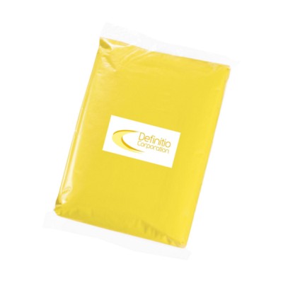 Branded Promotional CLEAR CLEAR TRANSPARENT PONCHO & RAINCOAT in Yellow Poncho From Concept Incentives.
