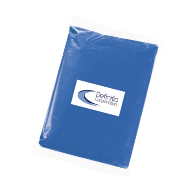 Branded Promotional CLEAR CLEAR TRANSPARENT PONCHO & RAINCOAT in Blue Poncho From Concept Incentives.