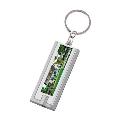 Branded Promotional FLAT SCAN KEYRING in White Keyring From Concept Incentives.