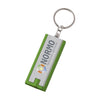 Branded Promotional FLATSCAN KEYRING in Silver & Green Keyring From Concept Incentives.