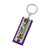 Branded Promotional FLATSCAN KEYRING in Silver & Purple Torch From Concept Incentives.