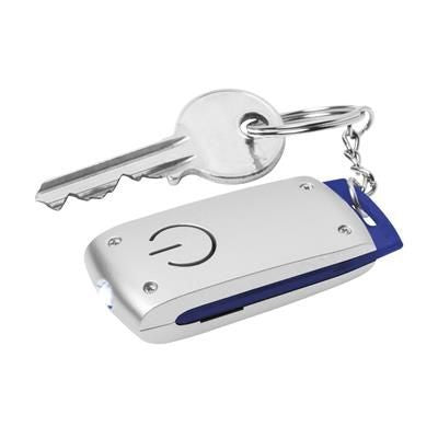 Branded Promotional RADIUS KEYRING in Blue Torch From Concept Incentives.