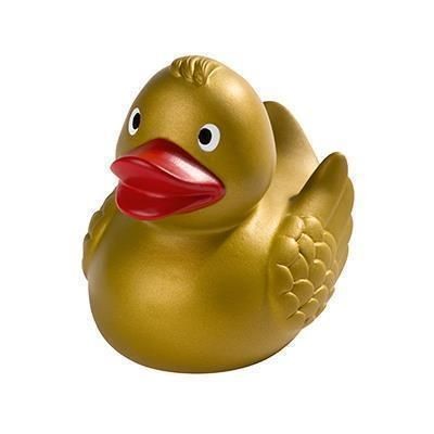 Branded Promotional GOLD RUBBER DUCK Duck Plastic From Concept Incentives.