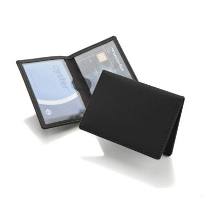 Branded Promotional BELLUNO PU CREDIT TRAVEL CARD CASE WALLET in Black Season Ticket Holder From Concept Incentives.