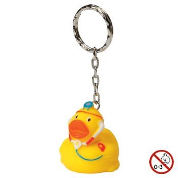 Branded Promotional DOCTOR DUCK KEYRING Duck Plastic From Concept Incentives.