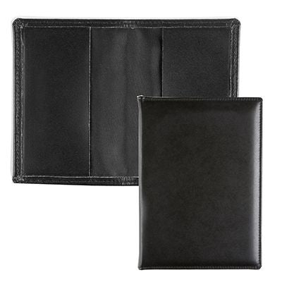 Branded Promotional LEATHER CARD CASE with Two Raw Cut E Leather Pockets Credit Card Holder From Concept Incentives.