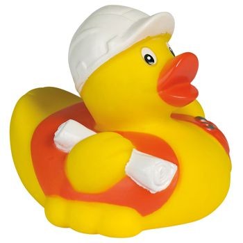 Branded Promotional BUILDER DUCK Duck Plastic From Concept Incentives.