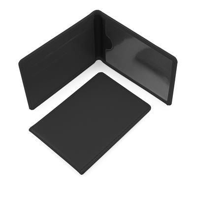 Branded Promotional BLACK SEASON TICKET OR ID CARD CASE Season Ticket Holder From Concept Incentives.