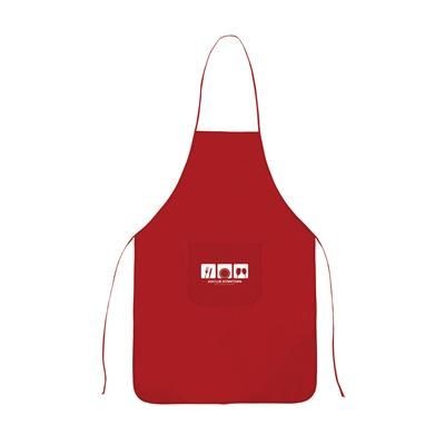 Branded Promotional PROMO COOK APRON in Red Apron From Concept Incentives.