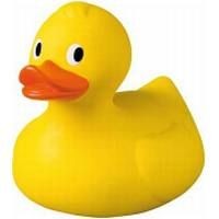 Branded Promotional GIANT SQUEAKY RUBBER DUCK L in Yellow Duck Plastic From Concept Incentives.