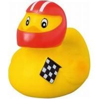 Branded Promotional FORMULA ONE RUBBER DUCK in Yellow Duck Plastic From Concept Incentives.