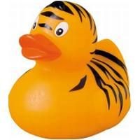 Branded Promotional TIGER RUBBER DUCK in Yellow Duck Plastic From Concept Incentives.