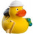 Branded Promotional GLOBETROTTER RUBBER DUCK in Yellow Duck Plastic From Concept Incentives.