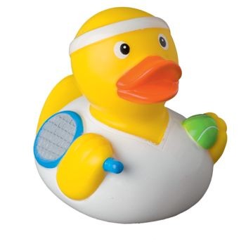 Branded Promotional TENNIS PLAYER DUCK Duck Plastic From Concept Incentives.