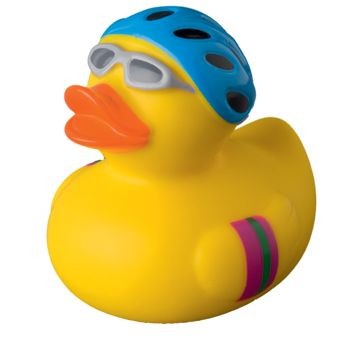 Branded Promotional CYCLIST DUCK Duck Plastic From Concept Incentives.