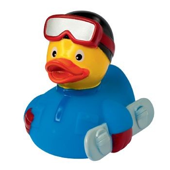 Branded Promotional SNOWBOARD DUCK Duck Plastic From Concept Incentives.