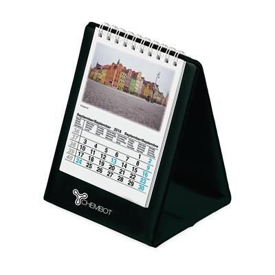 Branded Promotional EUROVISION DESK CALENDAR in Black Calendar From Concept Incentives.