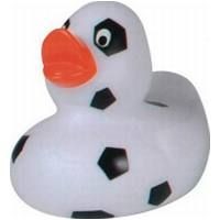 Branded Promotional SPOTTED RUBBER DUCK in White & Black Duck Plastic From Concept Incentives.