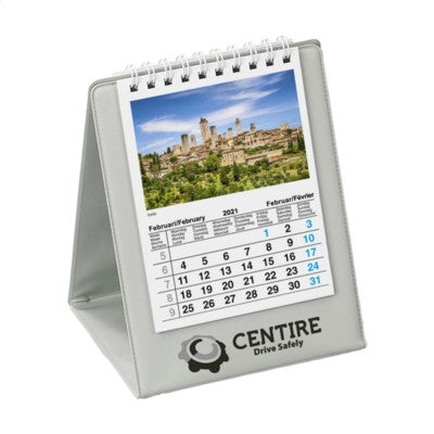 Branded Promotional DESK CALENDAR EUROVISION in Grey Calendar From Concept Incentives.