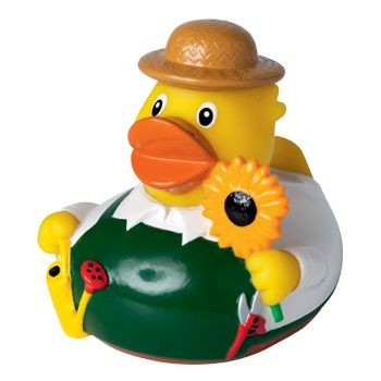 Branded Promotional GARDENER DUCK Duck Plastic From Concept Incentives.