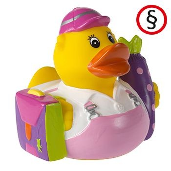 Branded Promotional SCHOOL GIRL DUCK Duck Plastic From Concept Incentives.