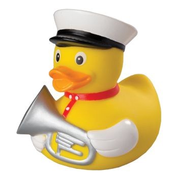 Branded Promotional TRUMPETER SQUEAKING RUBBER DUCK Duck Plastic From Concept Incentives.