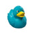 Branded Promotional SQUEAKY RUBBER DUCK in Turquoise Duck Plastic From Concept Incentives.